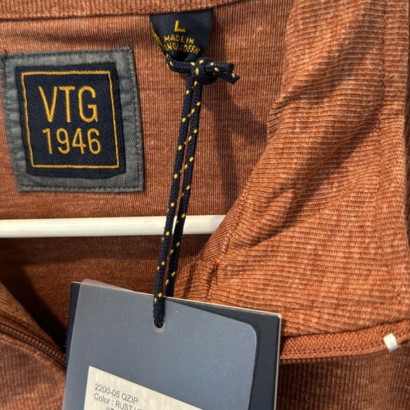 Vintage 1946 Men's Heathered Stretch Rib Knit Half Zip Pullover. Size Large. - Picture 8 of 13